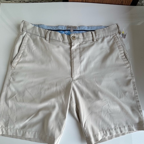 Peter Millar Other - Peter Millar Tan Flat Front Shorts for Casual Elegance